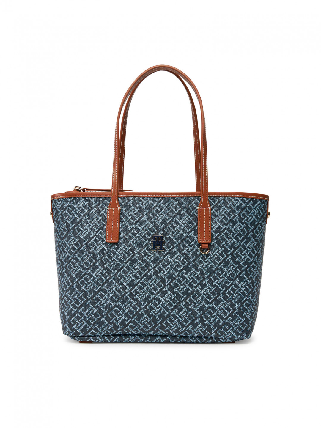 Tommy Hilfiger Kabelka Th Monoplay Leather Mini Tote AW0AW17415 Tmavomodrá